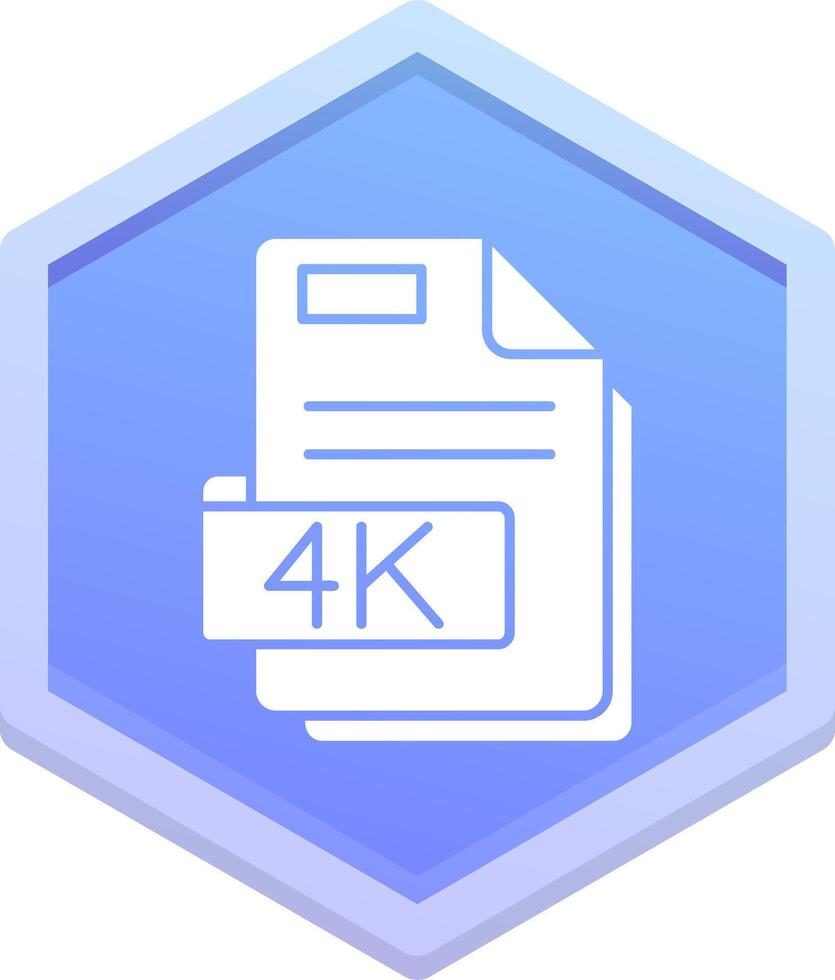 4k Polygon Icon vector