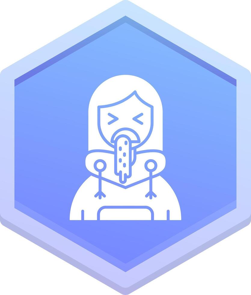 Vomit Polygon Icon vector