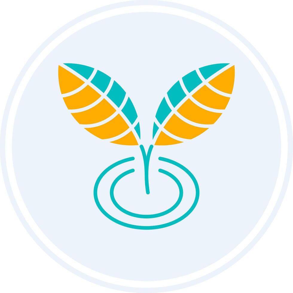 Plant Glyph Two Colour Circle Icon vector
