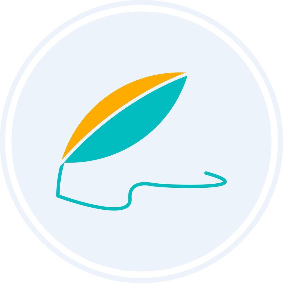 Quill Glyph Two Colour Circle Icon vector