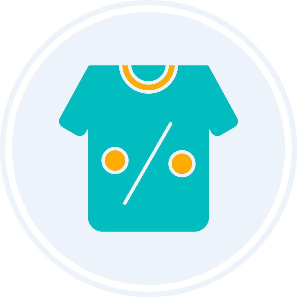 Tshirt Glyph Two Colour Circle Icon vector