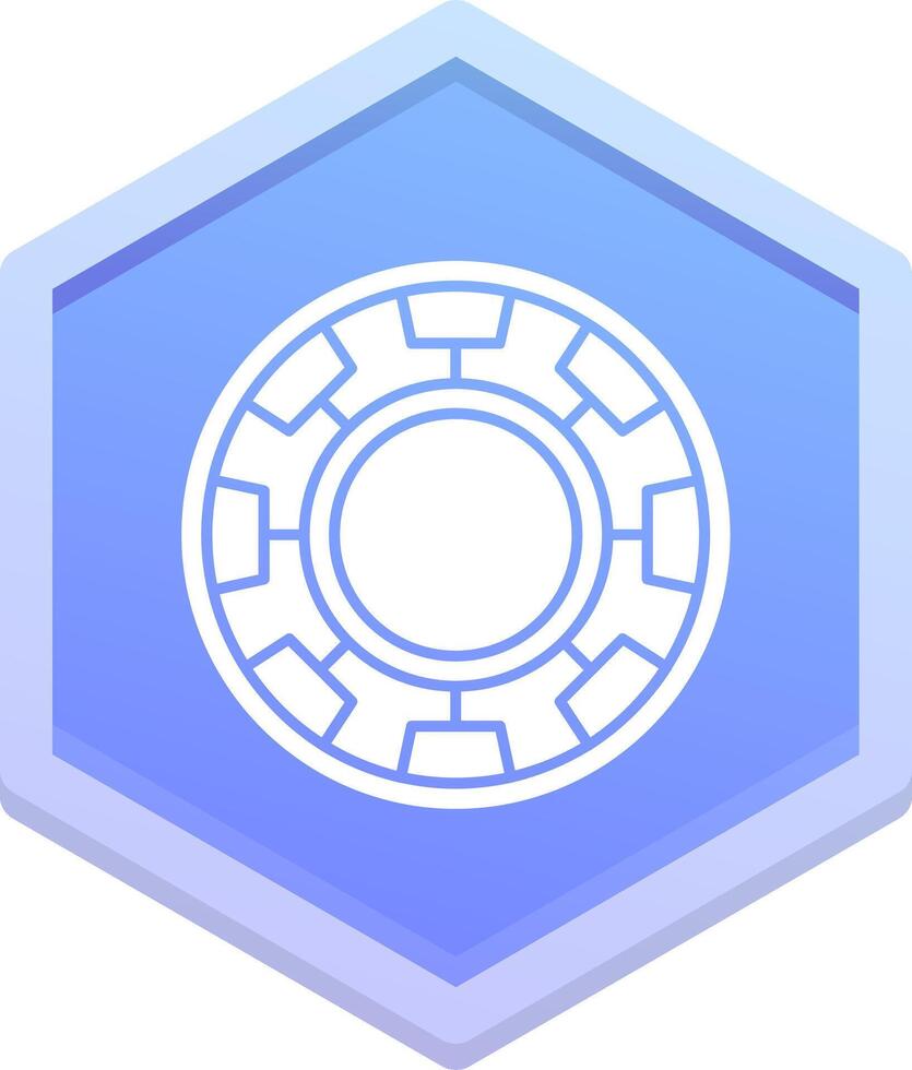 Chip Polygon Icon vector
