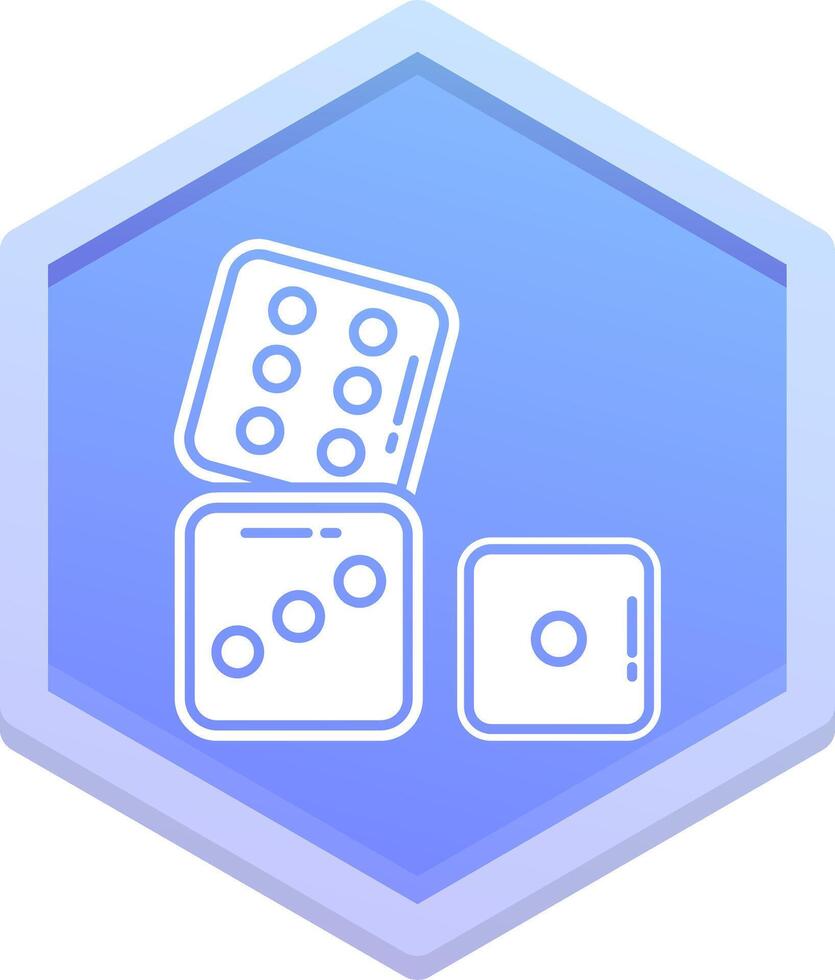 Dices Polygon Icon vector