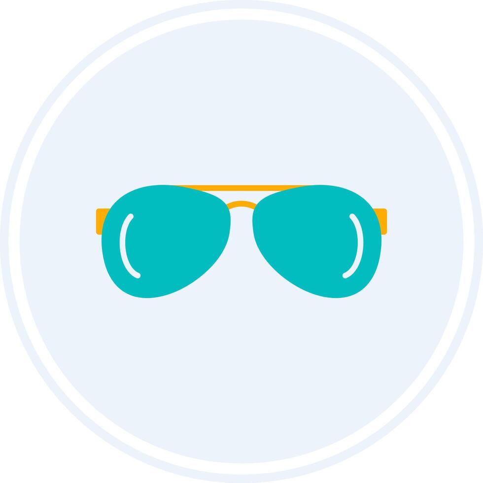 Sun Glasses Glyph Two Colour Circle Icon vector