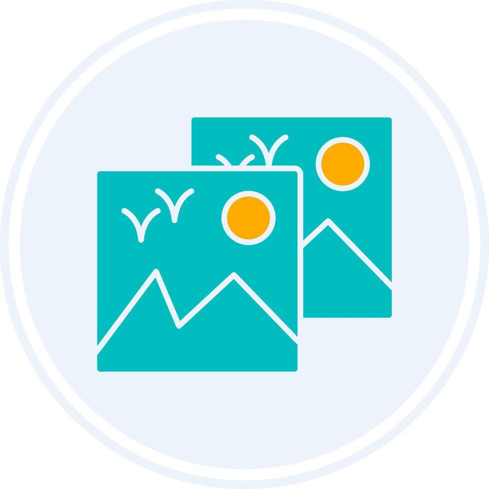 Images Glyph Two Colour Circle Icon vector