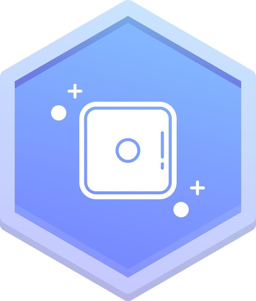 Dice one Polygon Icon vector