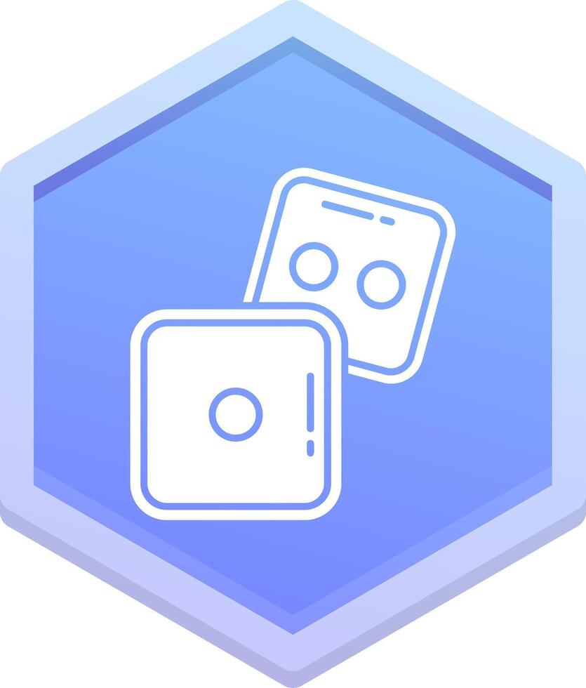 Dice Polygon Icon vector