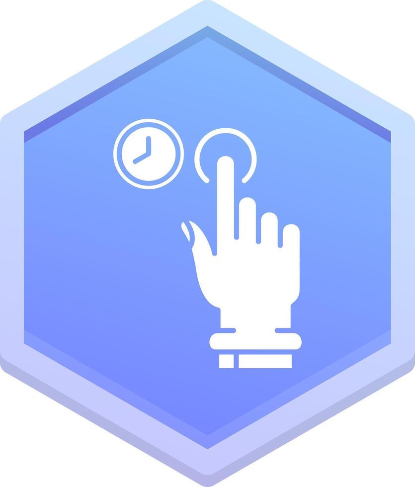 Click and Hold Polygon Icon vector