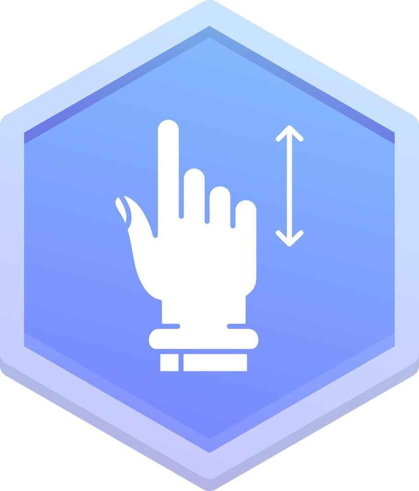 Vertical Scroll Polygon Icon vector
