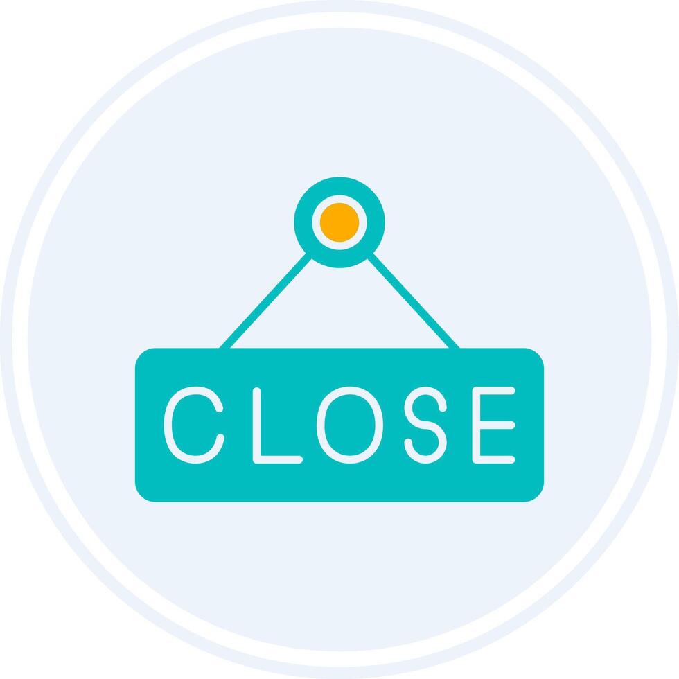 Close Glyph Two Colour Circle Icon vector