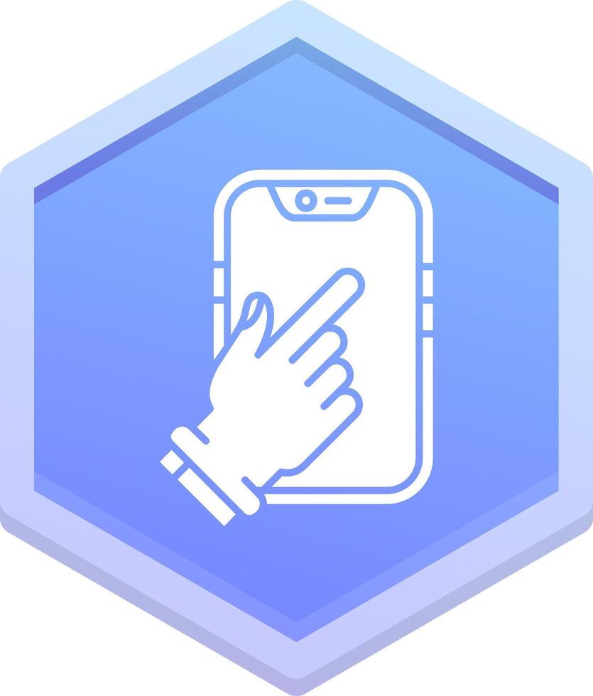 Touch Device Polygon Icon vector