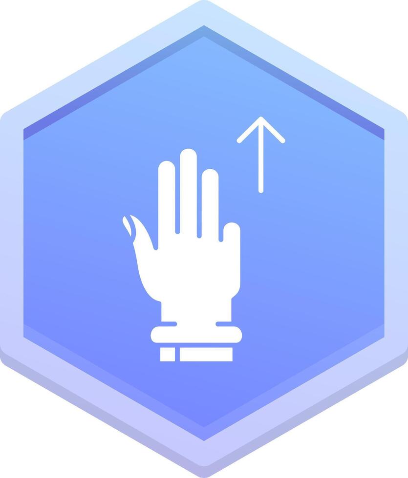 Three Fingers Up Polygon Icon vector