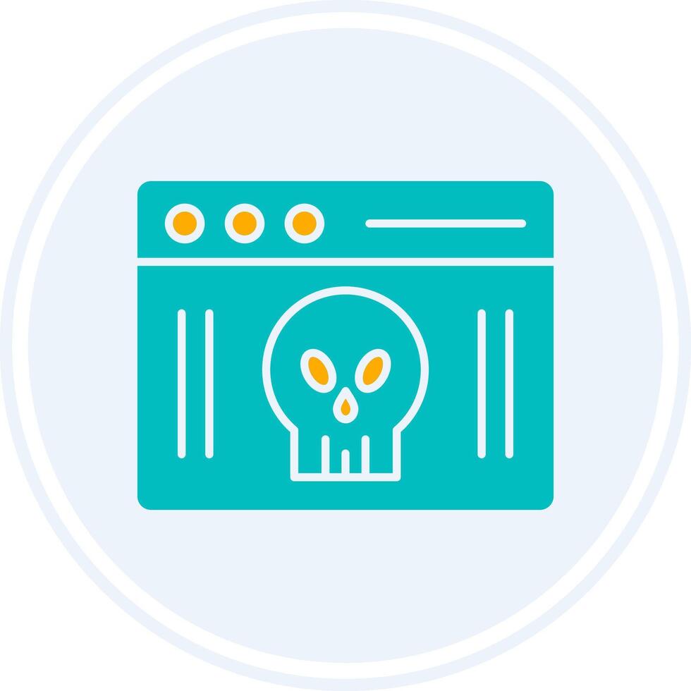 Webpage Glyph Two Colour Circle Icon vector