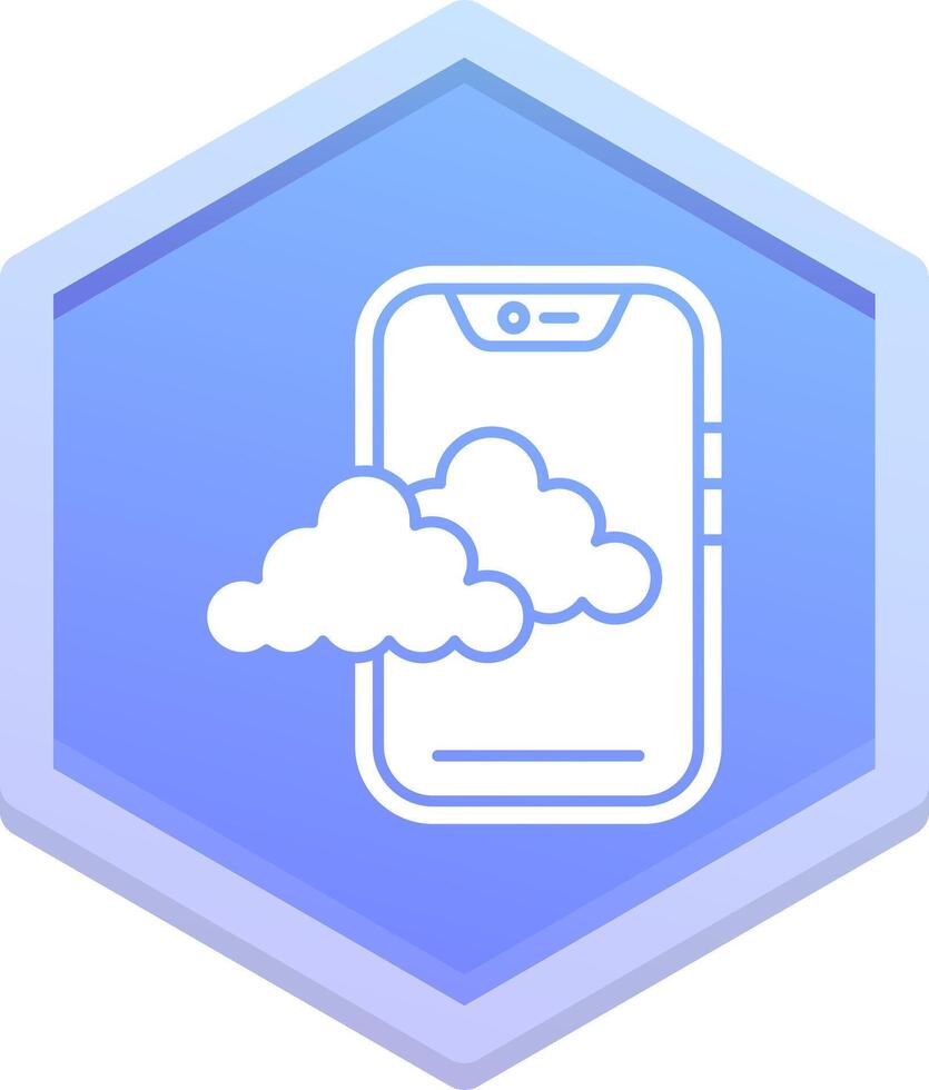 Cloud Polygon Icon vector