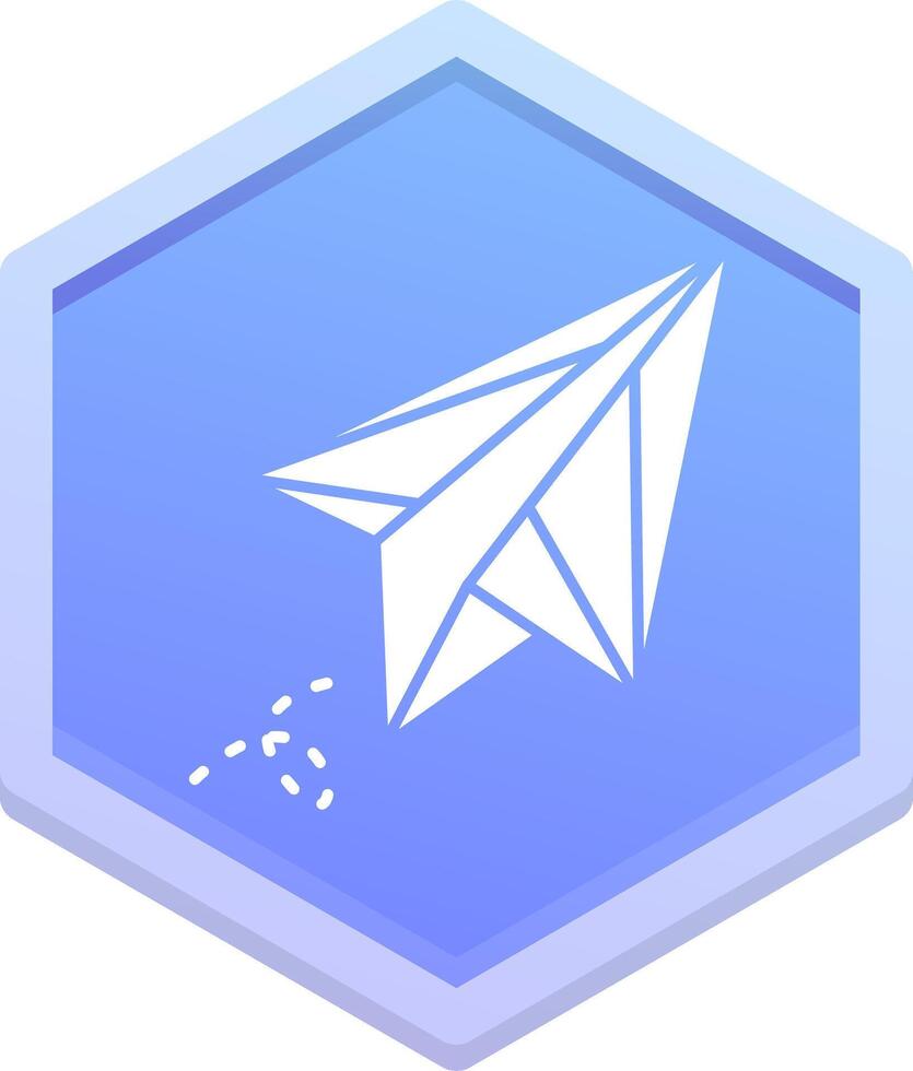 Paper plane Polygon Icon vector