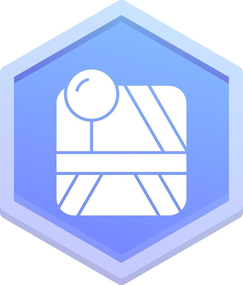 Pin Polygon Icon vector