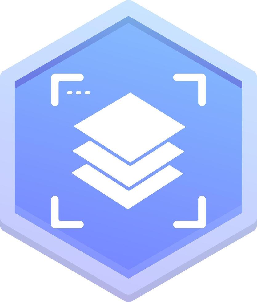 Layers Polygon Icon vector