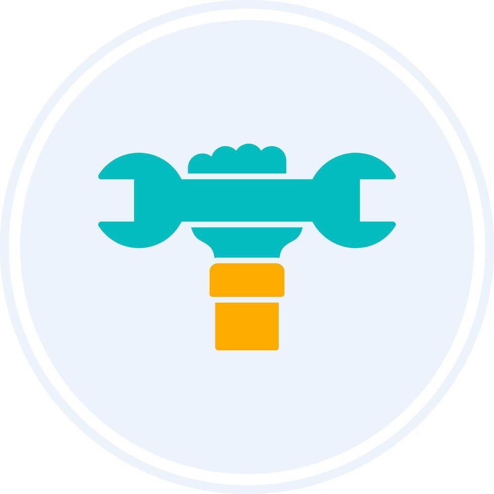 Labour Day Glyph Two Colour Circle Icon vector