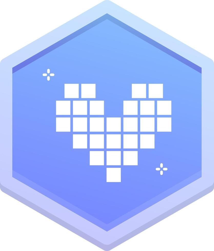 Pixels Polygon Icon vector