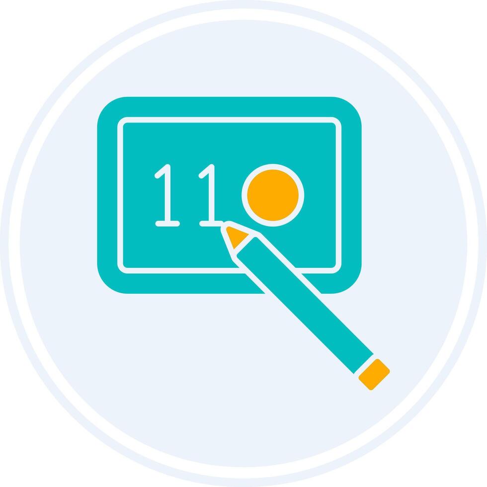 Digital Art Glyph Two Colour Circle Icon vector