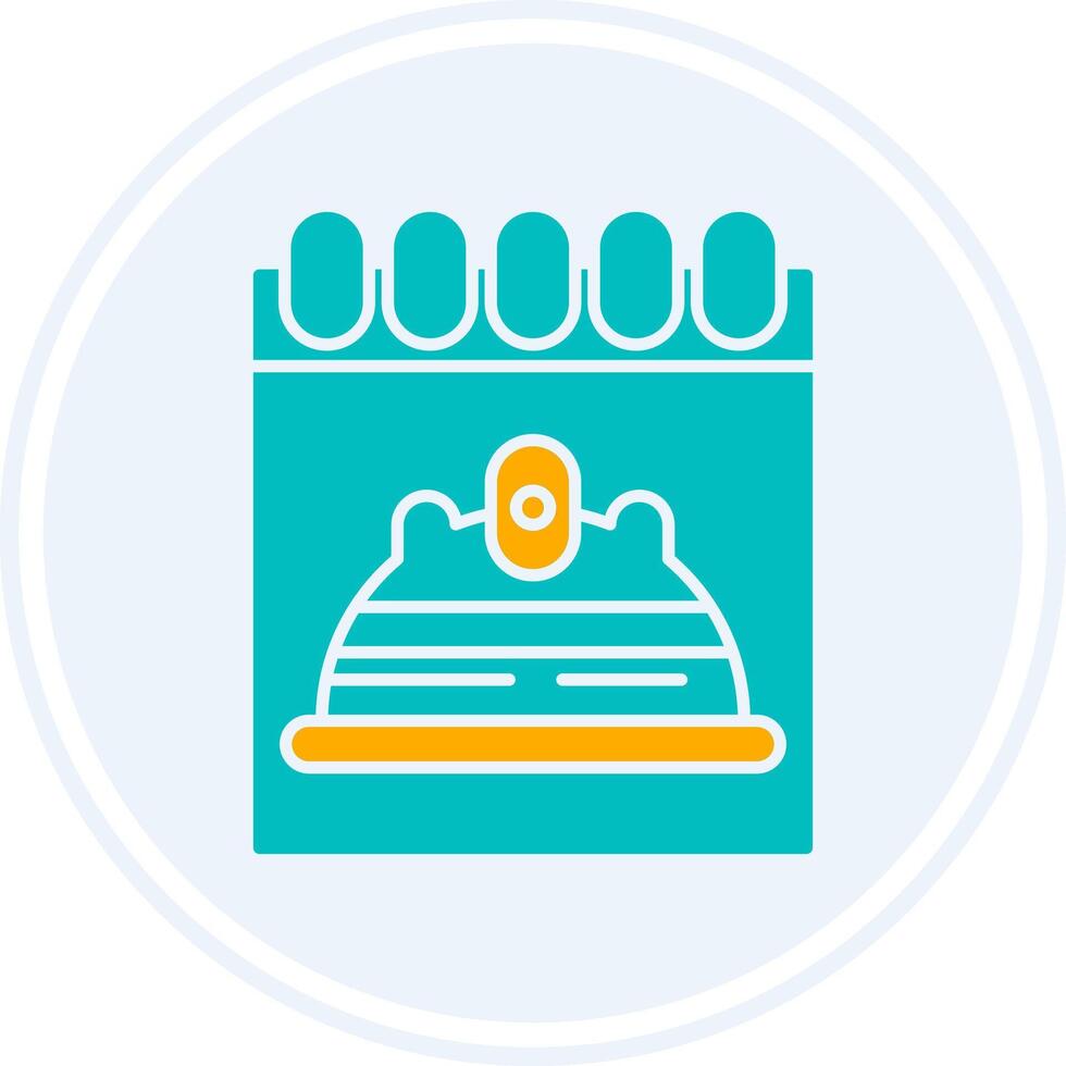 Labour Day Glyph Two Colour Circle Icon vector