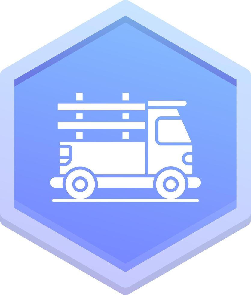 Pickup truck Polygon Icon vector