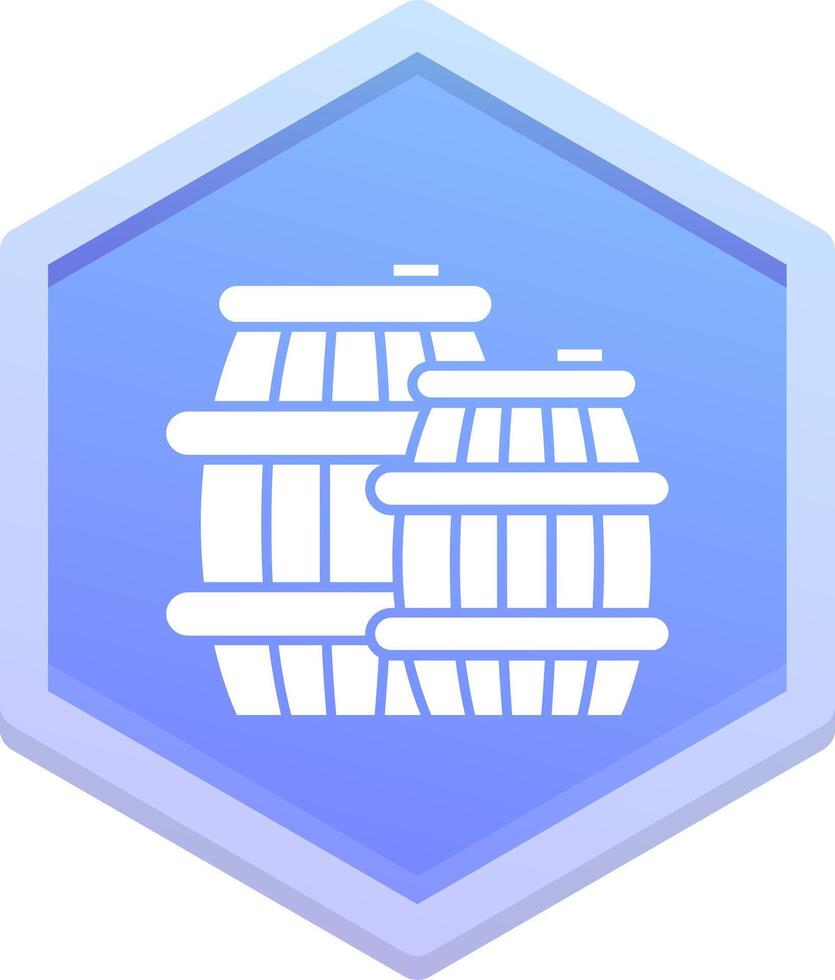 Barrel Polygon Icon vector