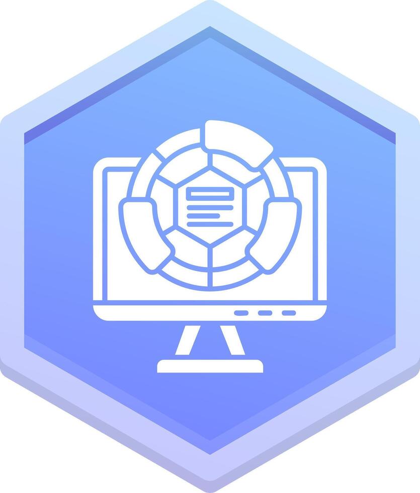 Computer Polygon Icon vector