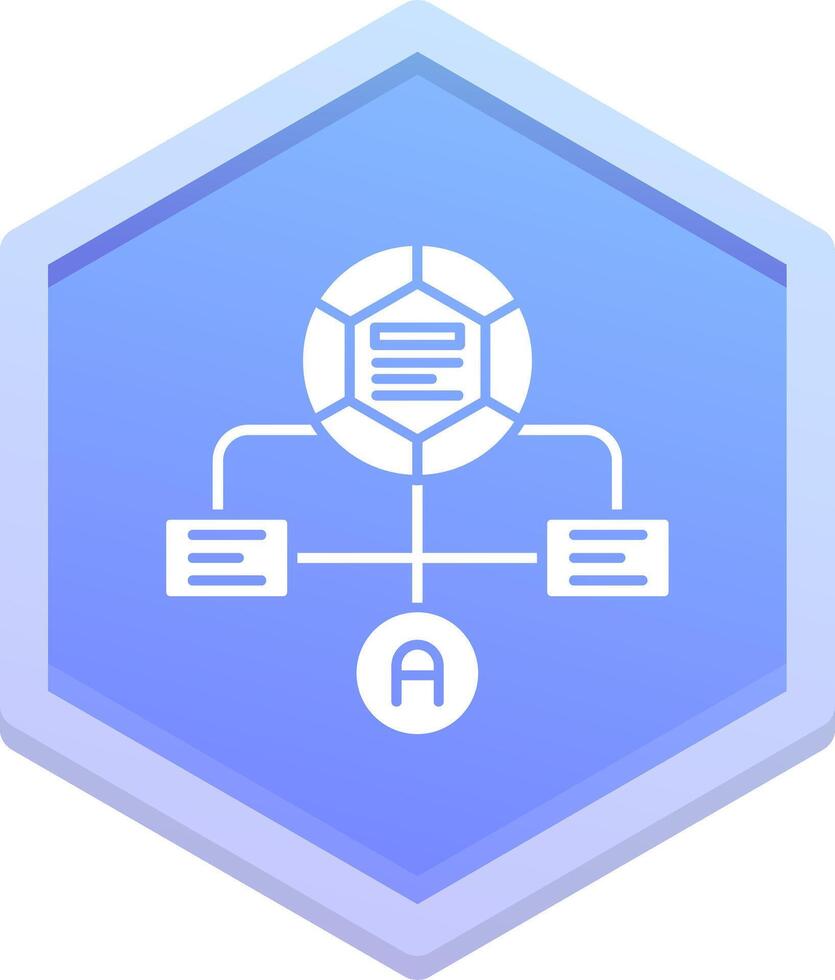 Workflow Polygon Icon vector