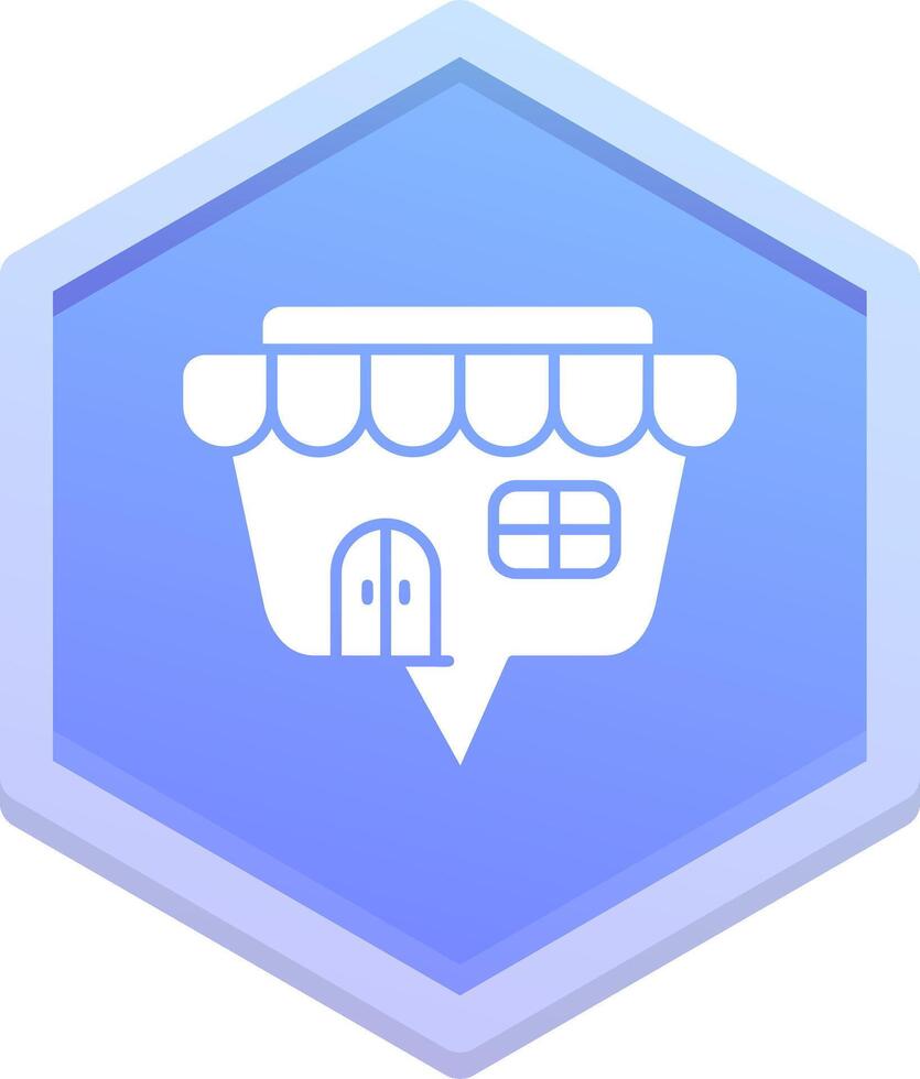 tienda polígono icono vector