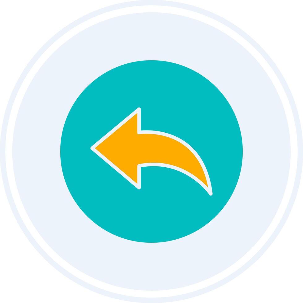 Previous Glyph Two Colour Circle Icon vector