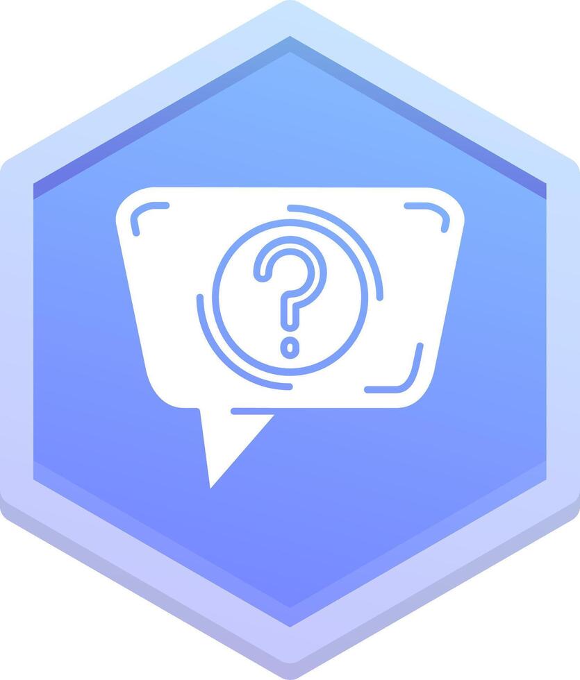 Question Polygon Icon vector