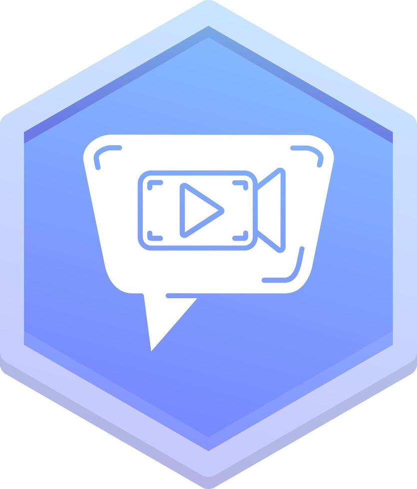 Video chat Polygon Icon vector