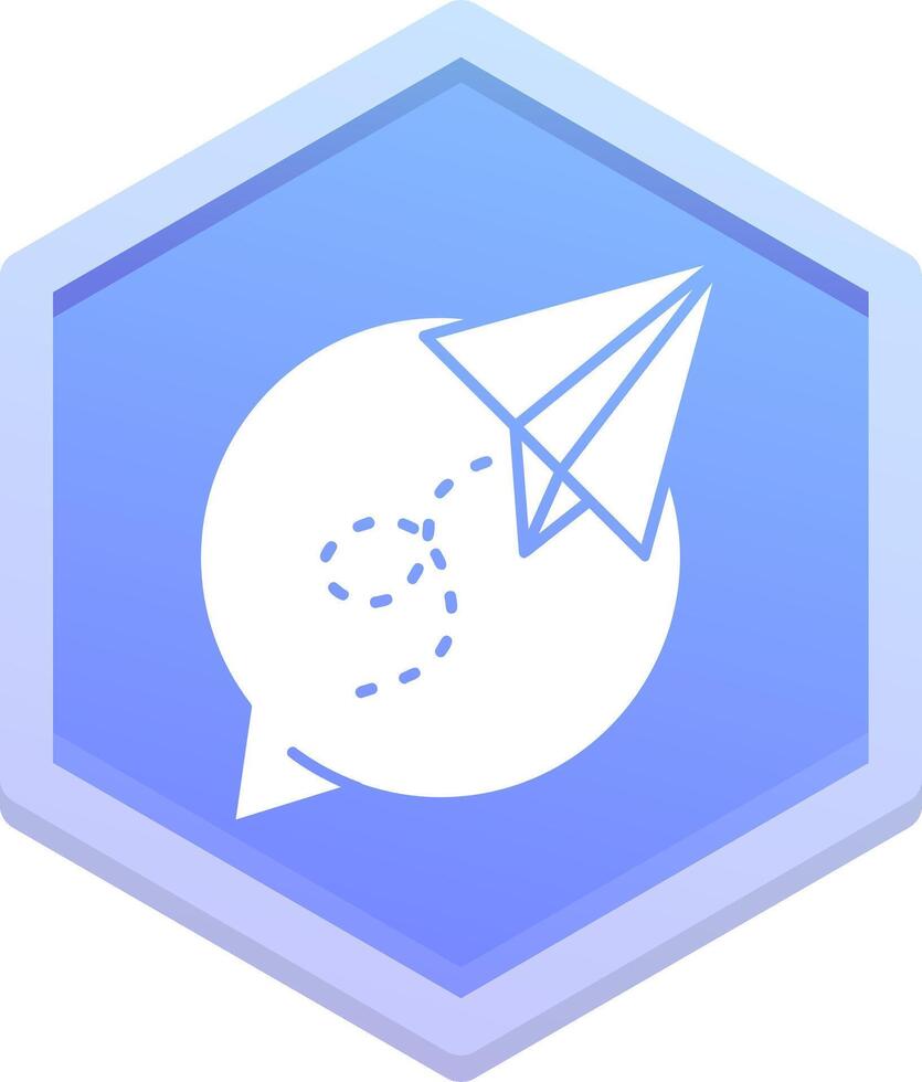 Paper plane Polygon Icon vector