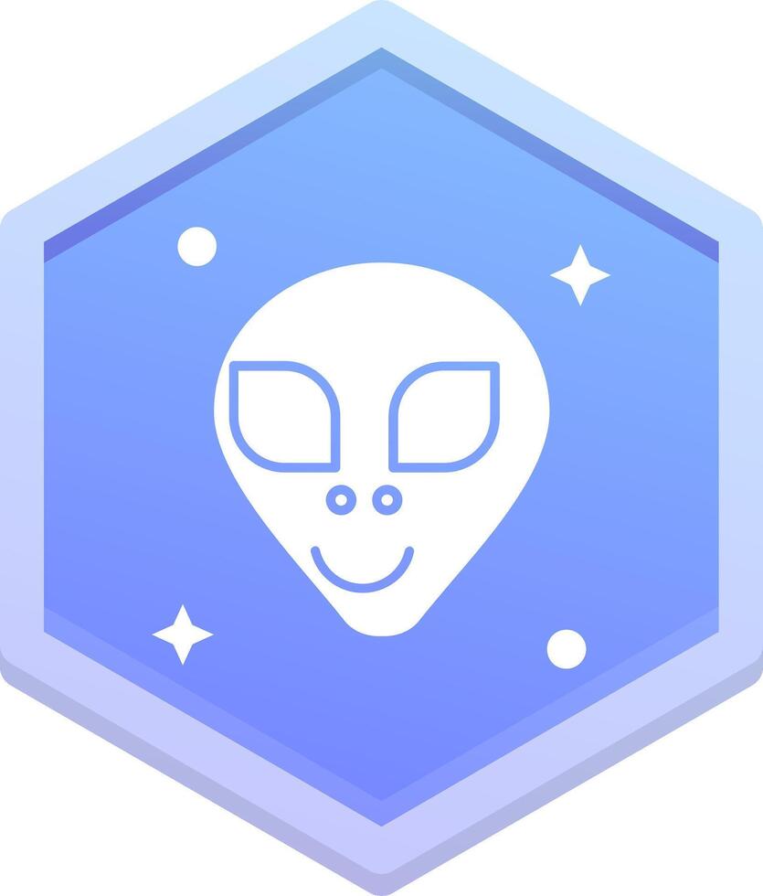 Alien Polygon Icon vector