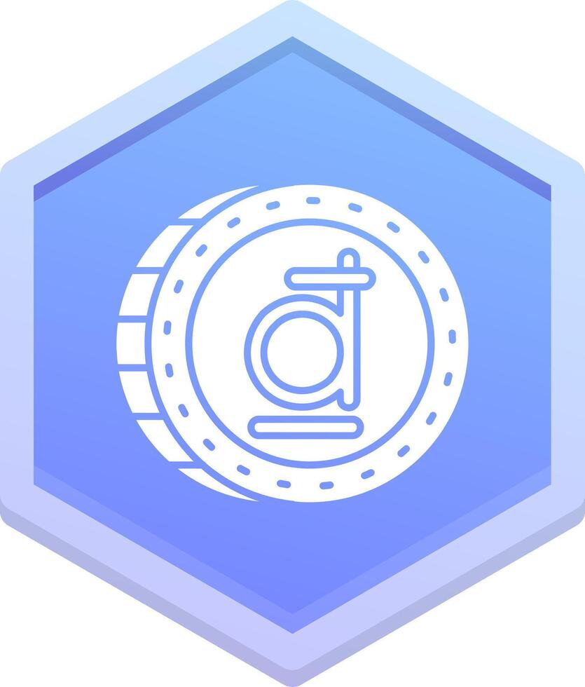 Dong Polygon Icon vector