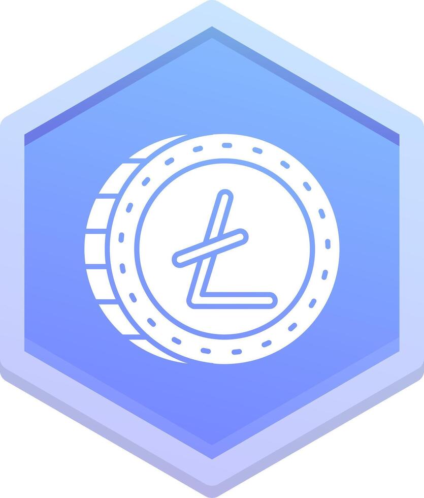 Litecoin Polygon Icon vector