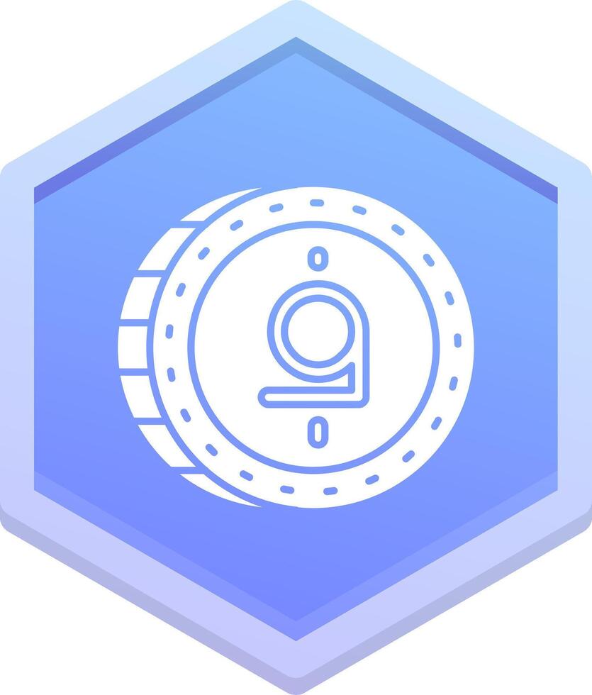 Afghani Polygon Icon vector