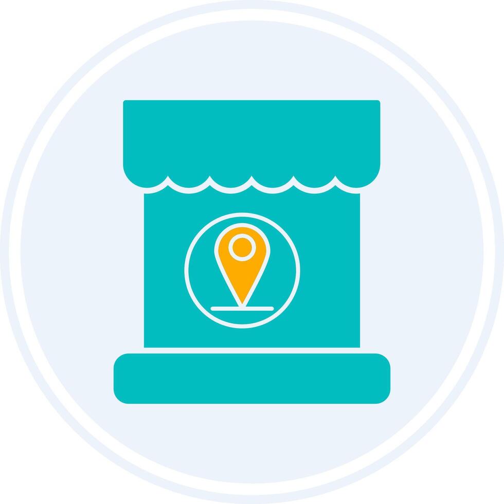 Adress Glyph Two Colour Circle Icon vector