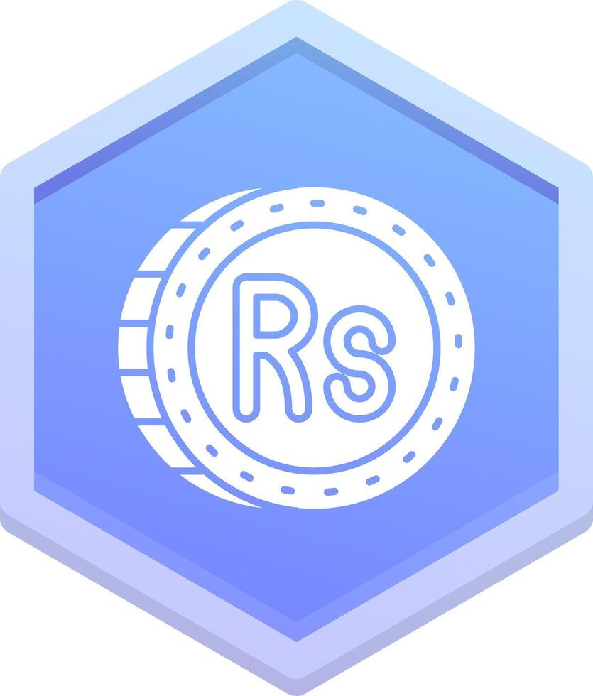 Rupee Polygon Icon vector