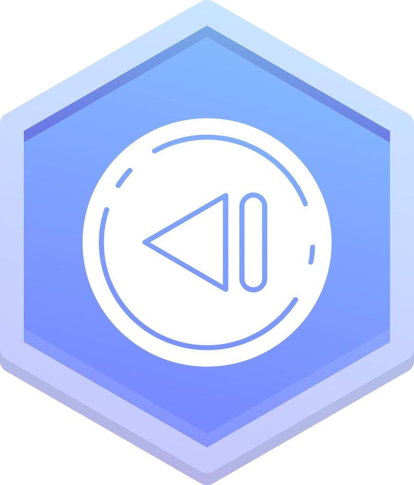 Previous Polygon Icon vector
