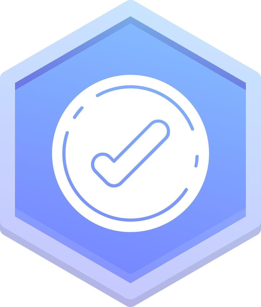 Accept Polygon Icon vector