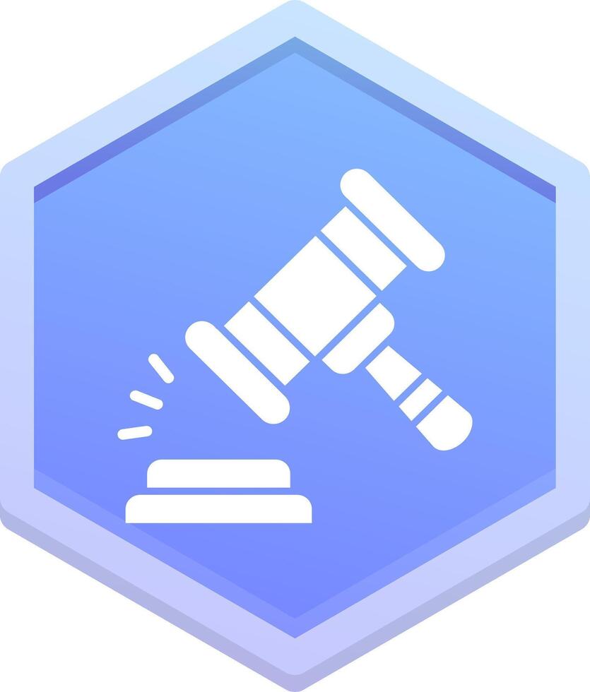 Gavel Polygon Icon vector