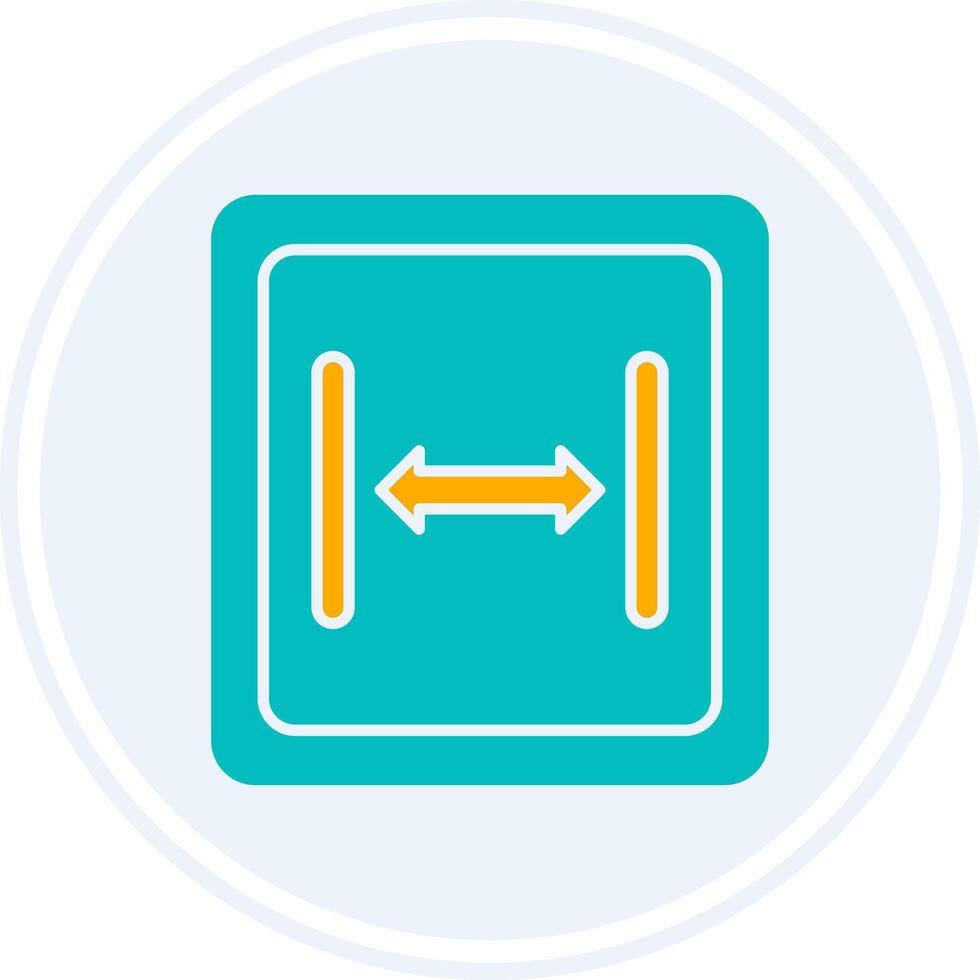 Size Glyph Two Colour Circle Icon vector