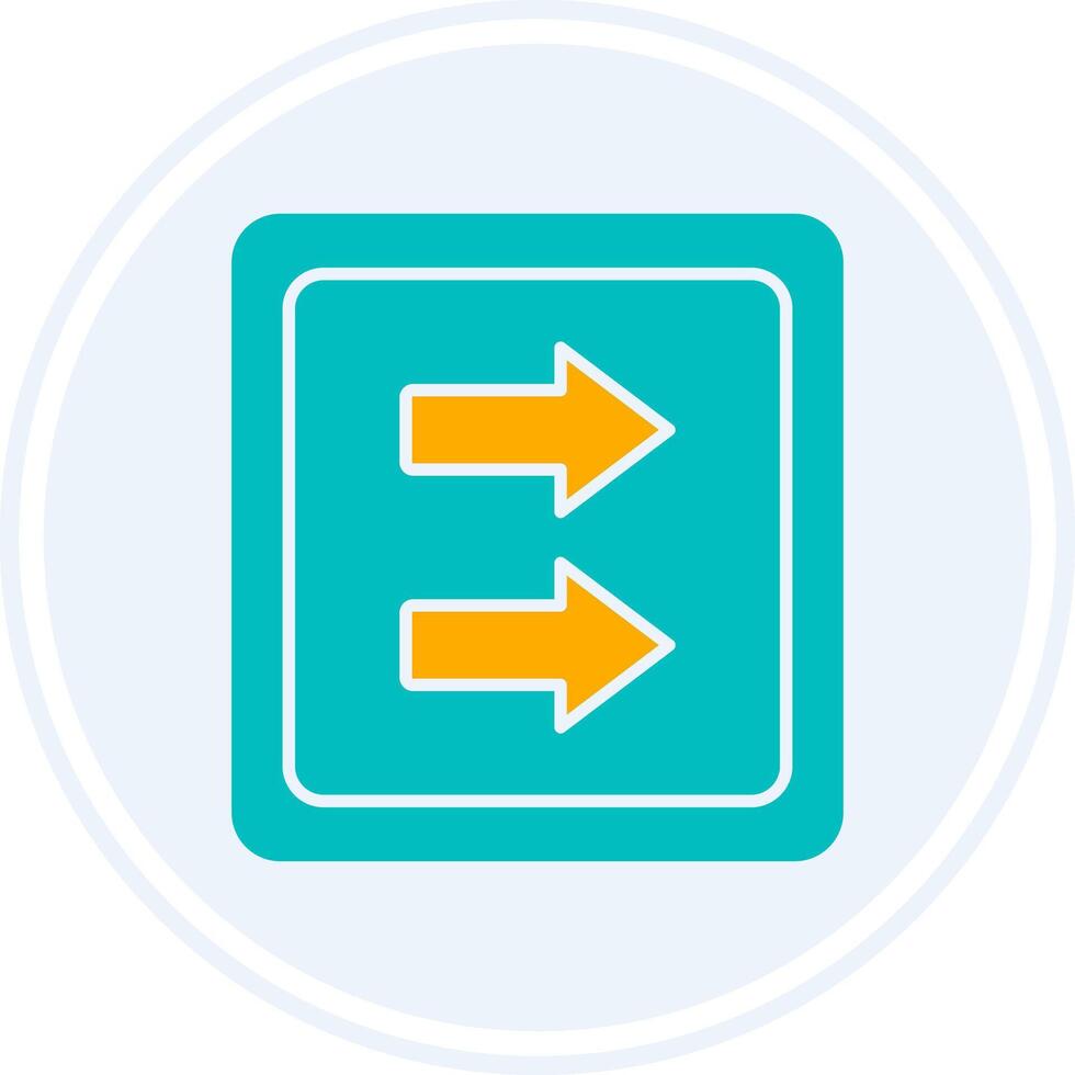 Fast Forward Glyph Two Colour Circle Icon vector