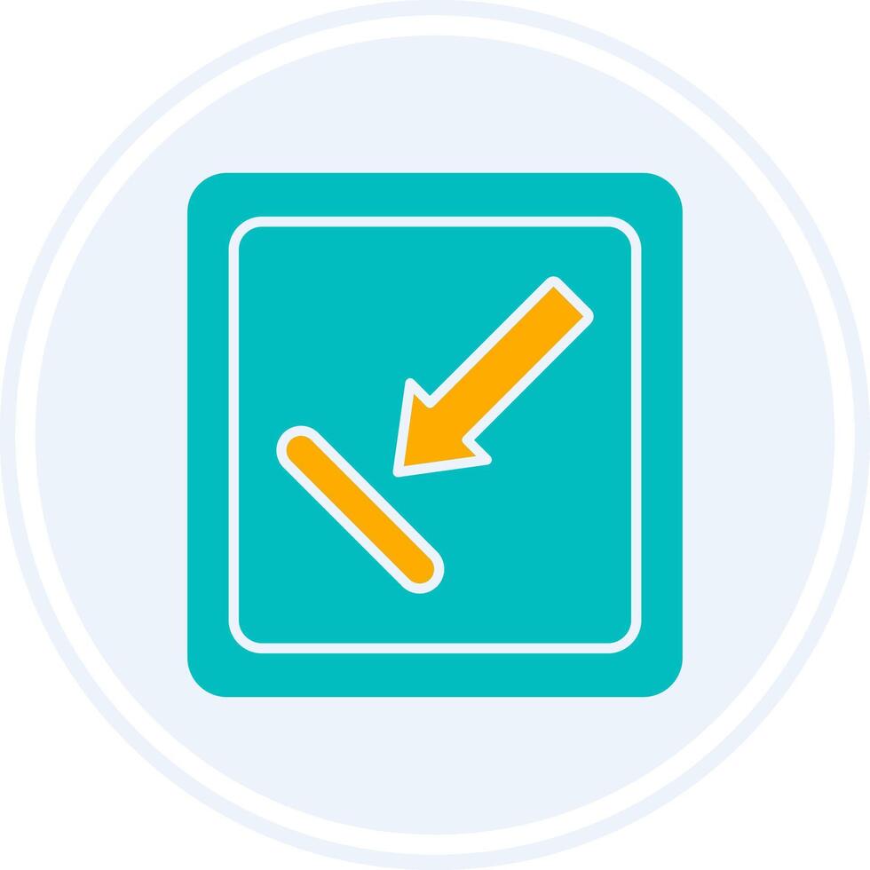 Objective Glyph Two Colour Circle Icon vector