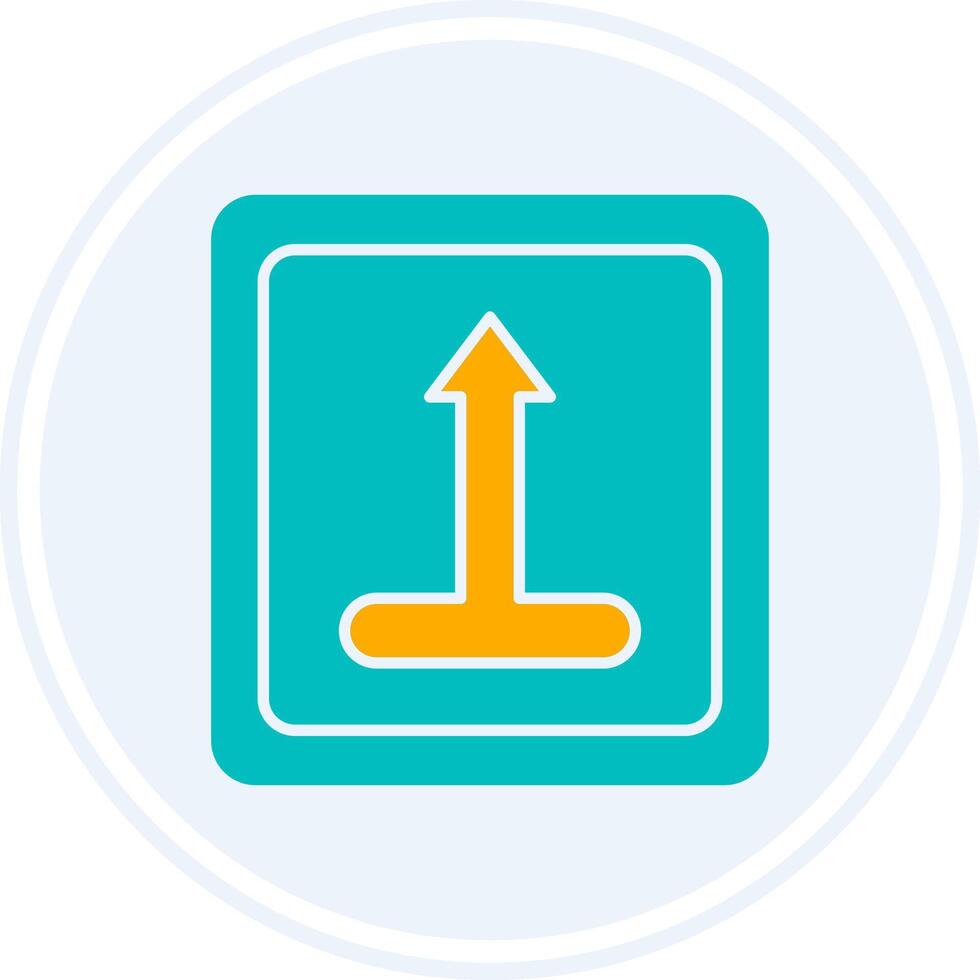 Merge Glyph Two Colour Circle Icon vector