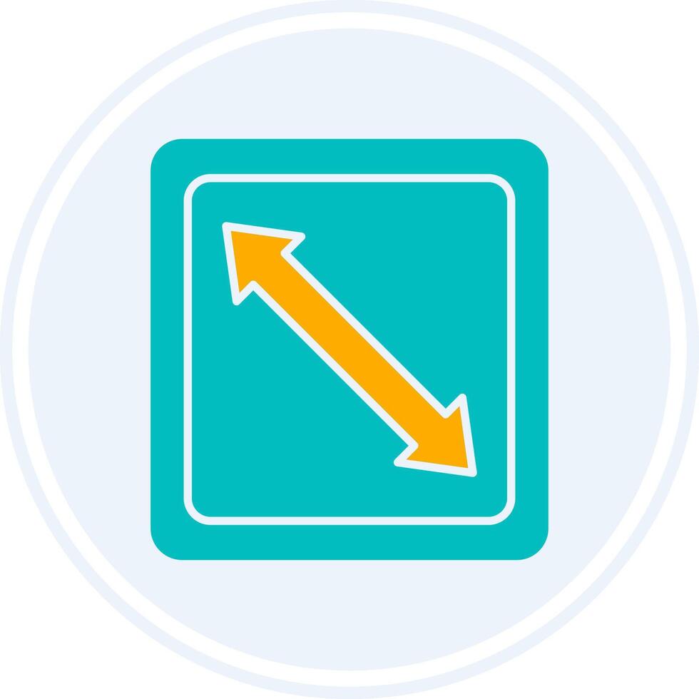 Right Down Glyph Two Colour Circle Icon vector