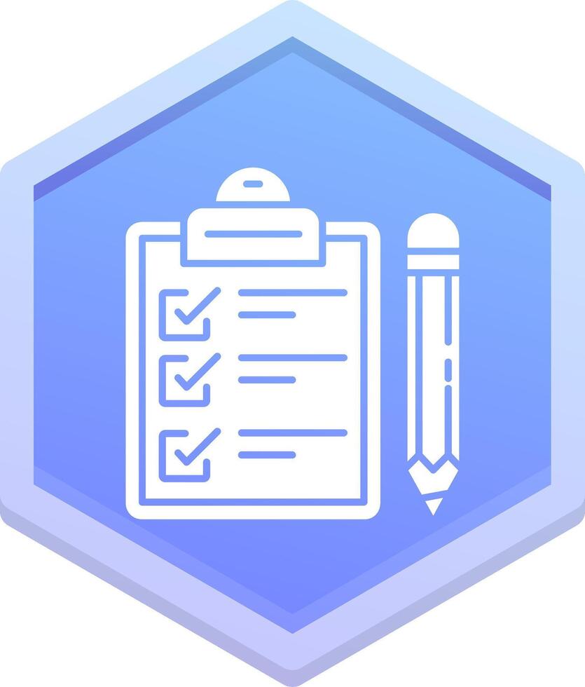 Exam Polygon Icon vector