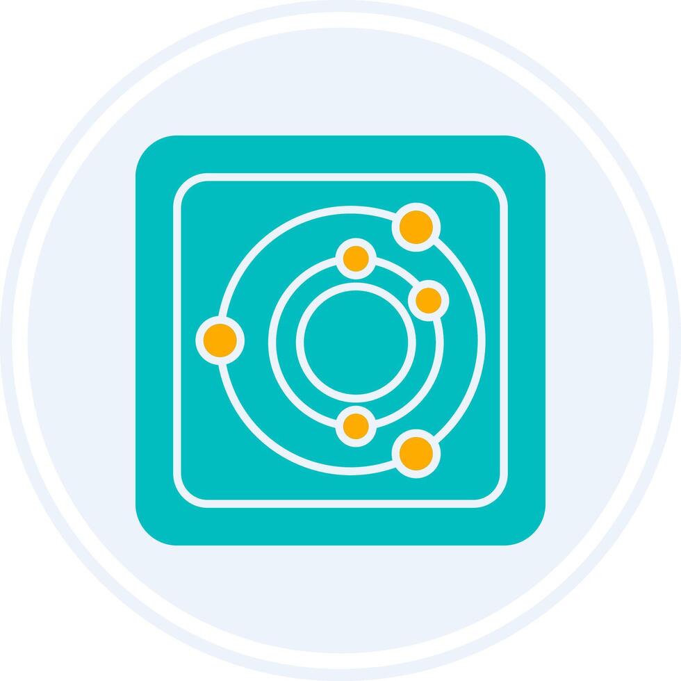 Radar Glyph Two Colour Circle Icon vector
